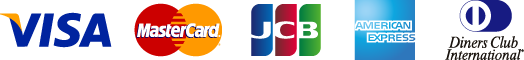 VISA、MasterCard、JCB、アメリカン・エキスプレス、ダイナースクラブカード(カード画像)